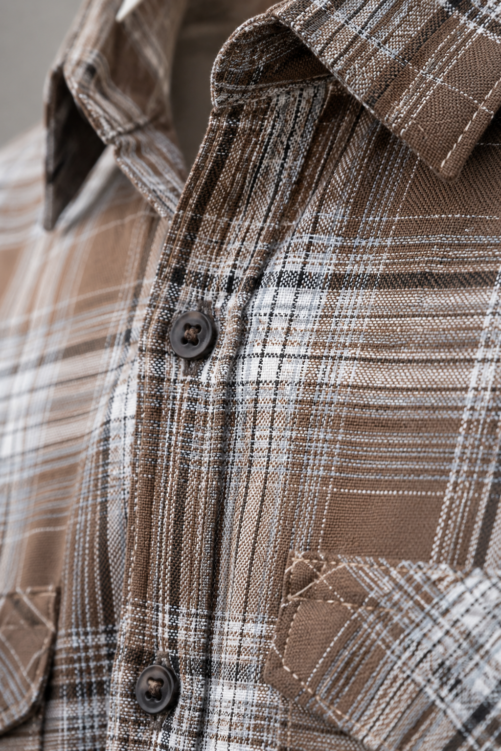 SALLT Men's Brown Premium Signature Cotton Shirt - Full Sleeves - Relaxed Fit