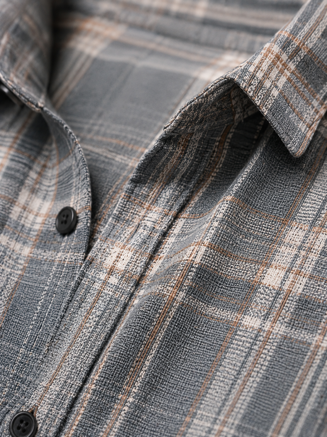 SALLT Men's Grey Premium Signature Cotton Shirt - Full Sleeves - Relaxed Fit