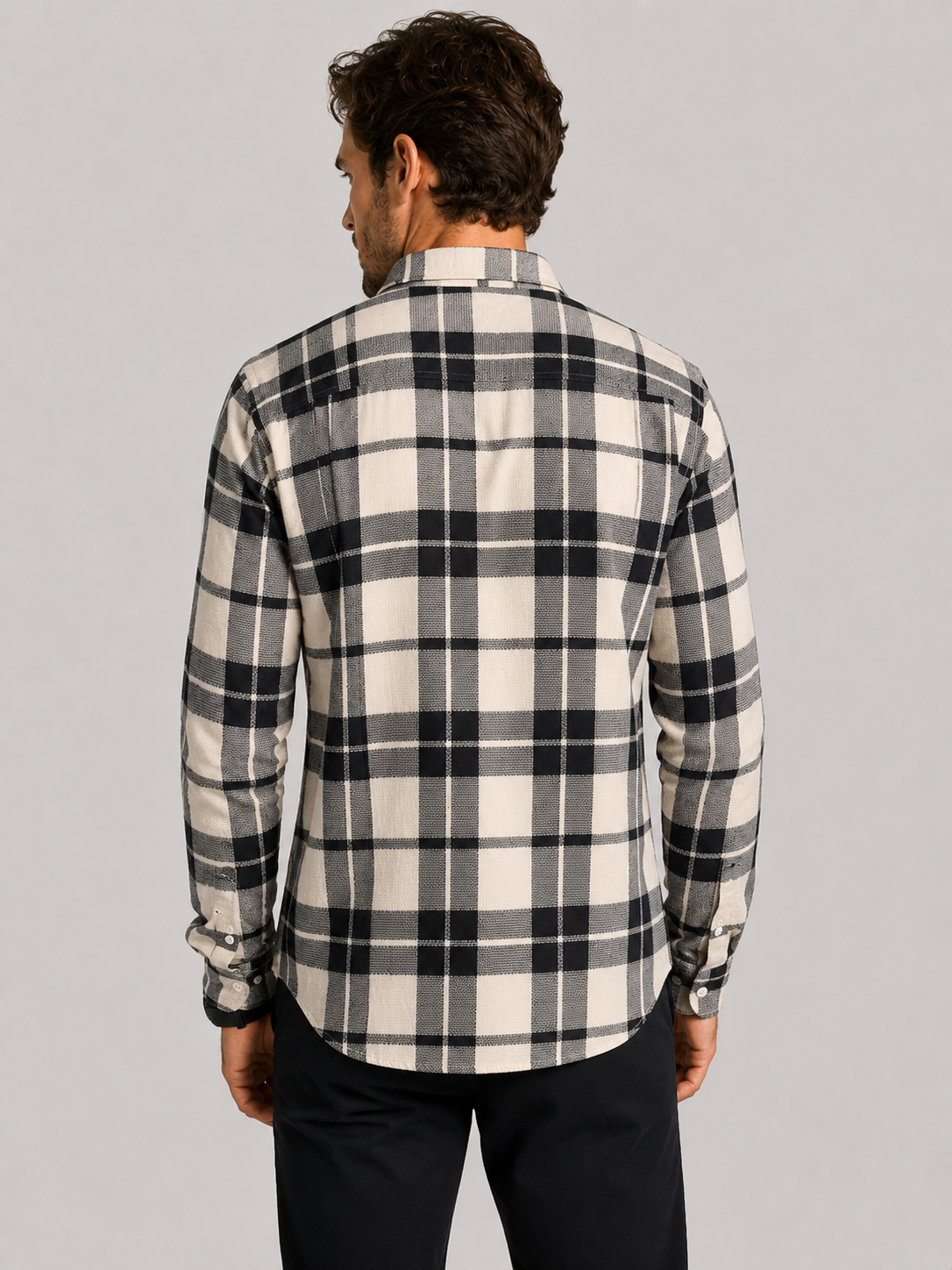 SALLT Men's Light Textured Cotton Premium Shirt - Full Sleeves - Slim Fit