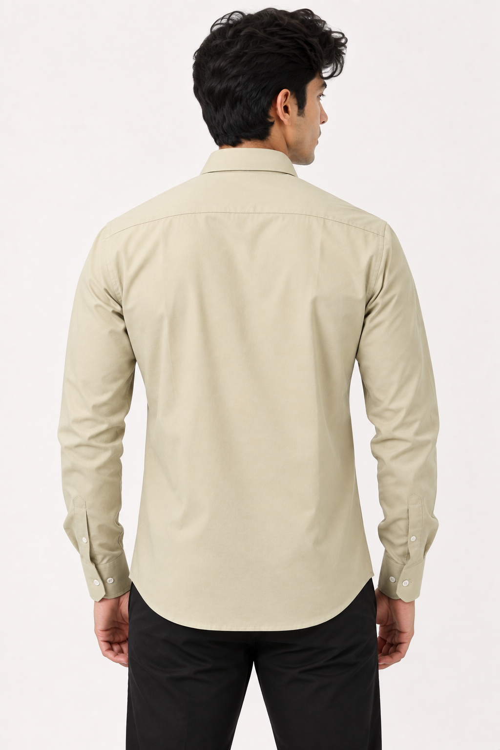 SALLT Men's Green Classic Oxford Cotton Shirt - Full Sleeves - Slim Fit
