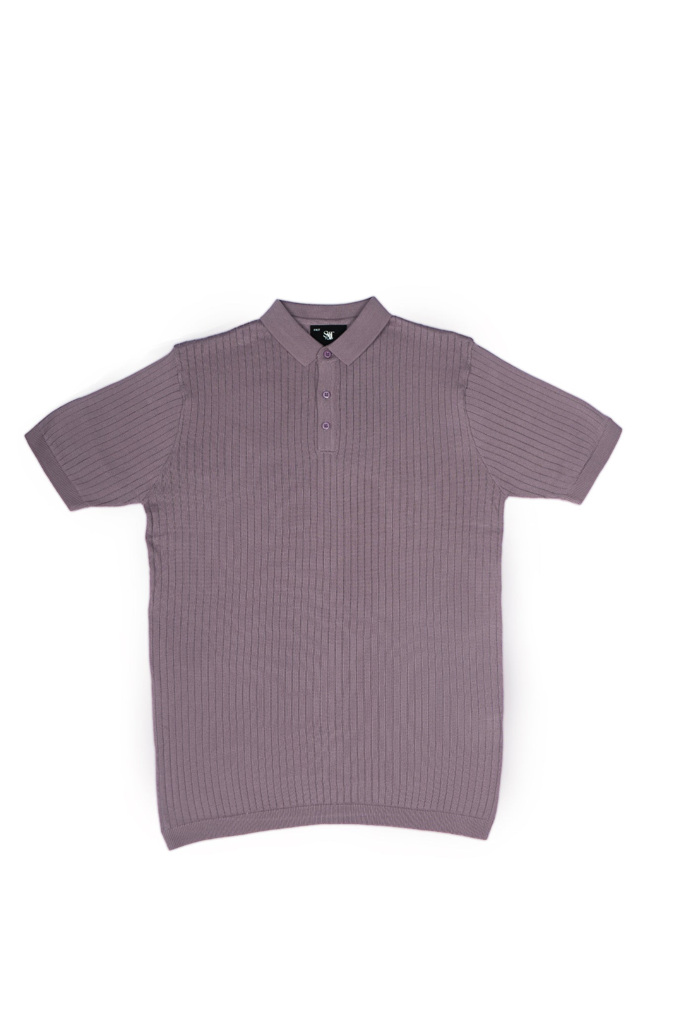 SALLT Wine Knitted Polo Cotton Shirt - Regular Fit