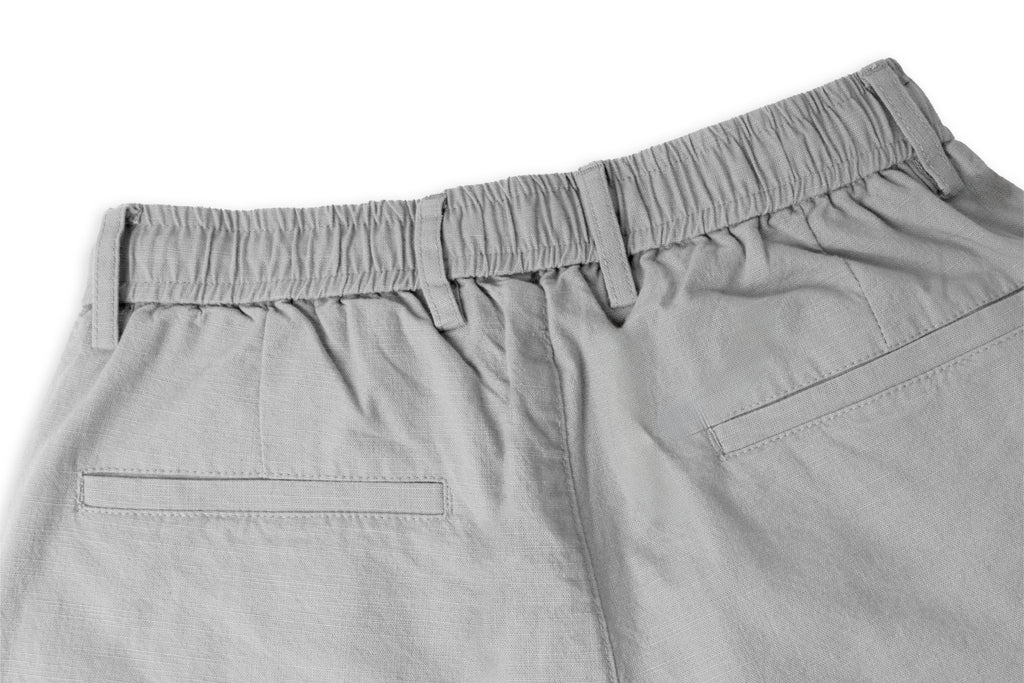 SALLT Grey Cotton Linen Pants - Regular Fit