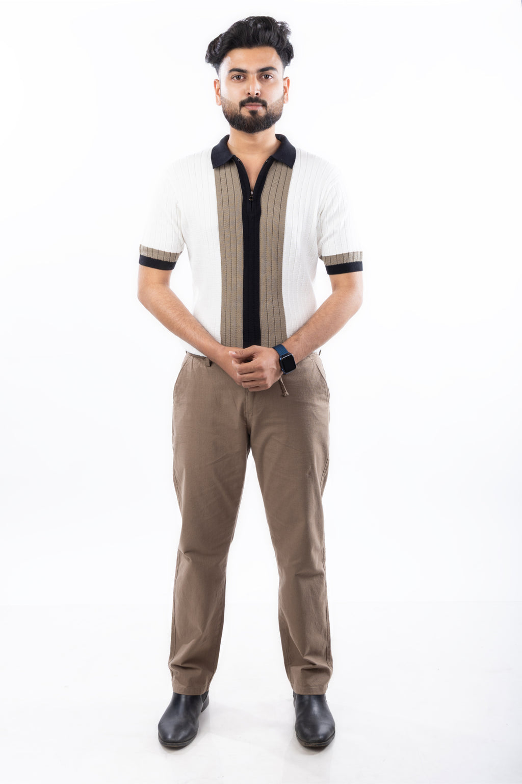 SALLT Khaki Cotton Linen Pants - Regular Fit
