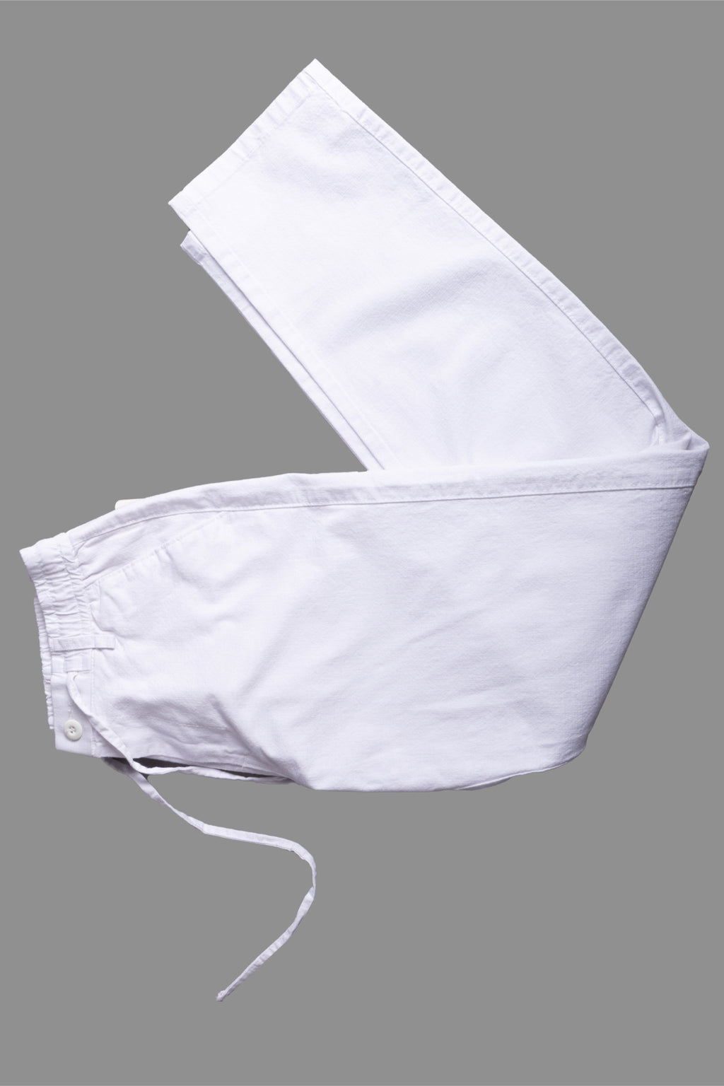 SALLT White Cotton Linen Pants - Regular Fit