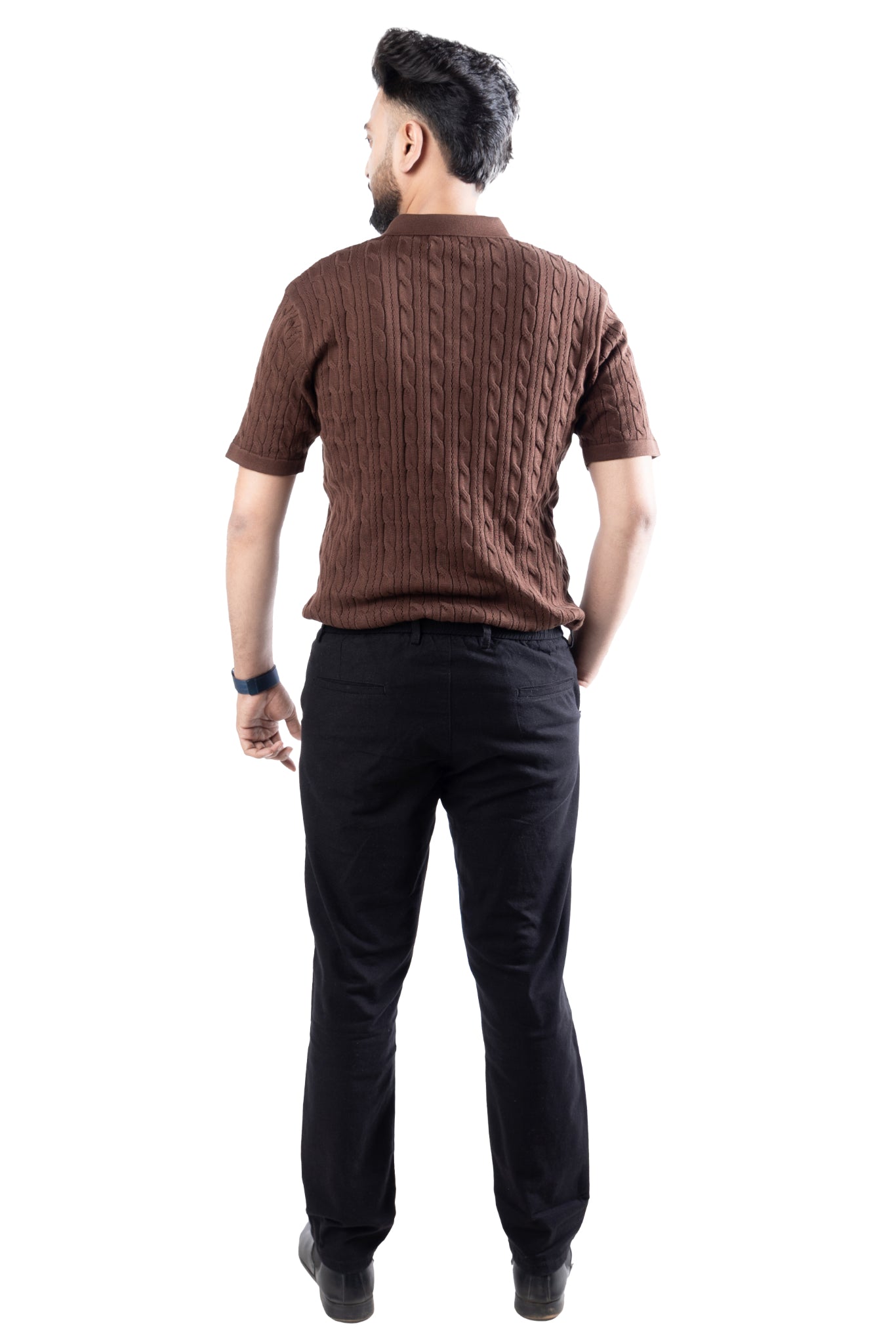 SALLT Black Cotton Linen Pants - Regular Fit