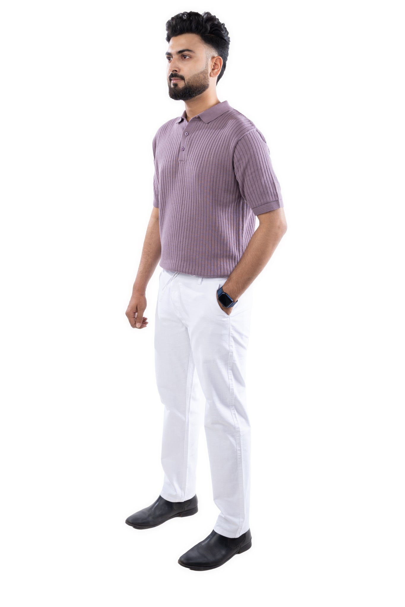 SALLT White Cotton Linen Pants - Regular Fit